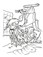 A coloring page of ice age